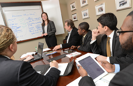 group in meeting room